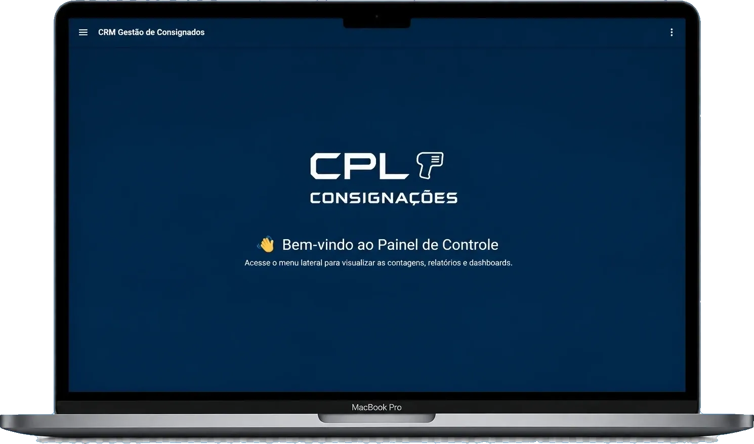 Notebook com o painel do CRM da CPL: variação mensal, participação por produto e ranking de itens